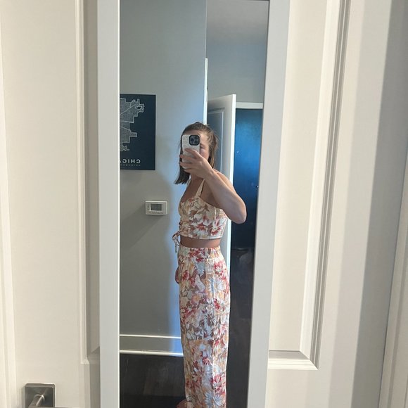 Vacation Linen Patterned Matching Set - Picture 4 of 4